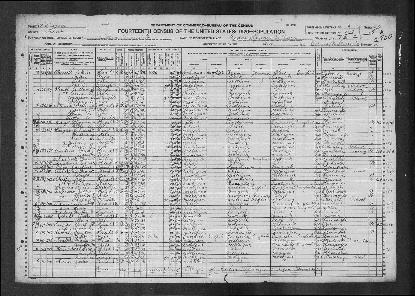 1920 United States Federal Census
