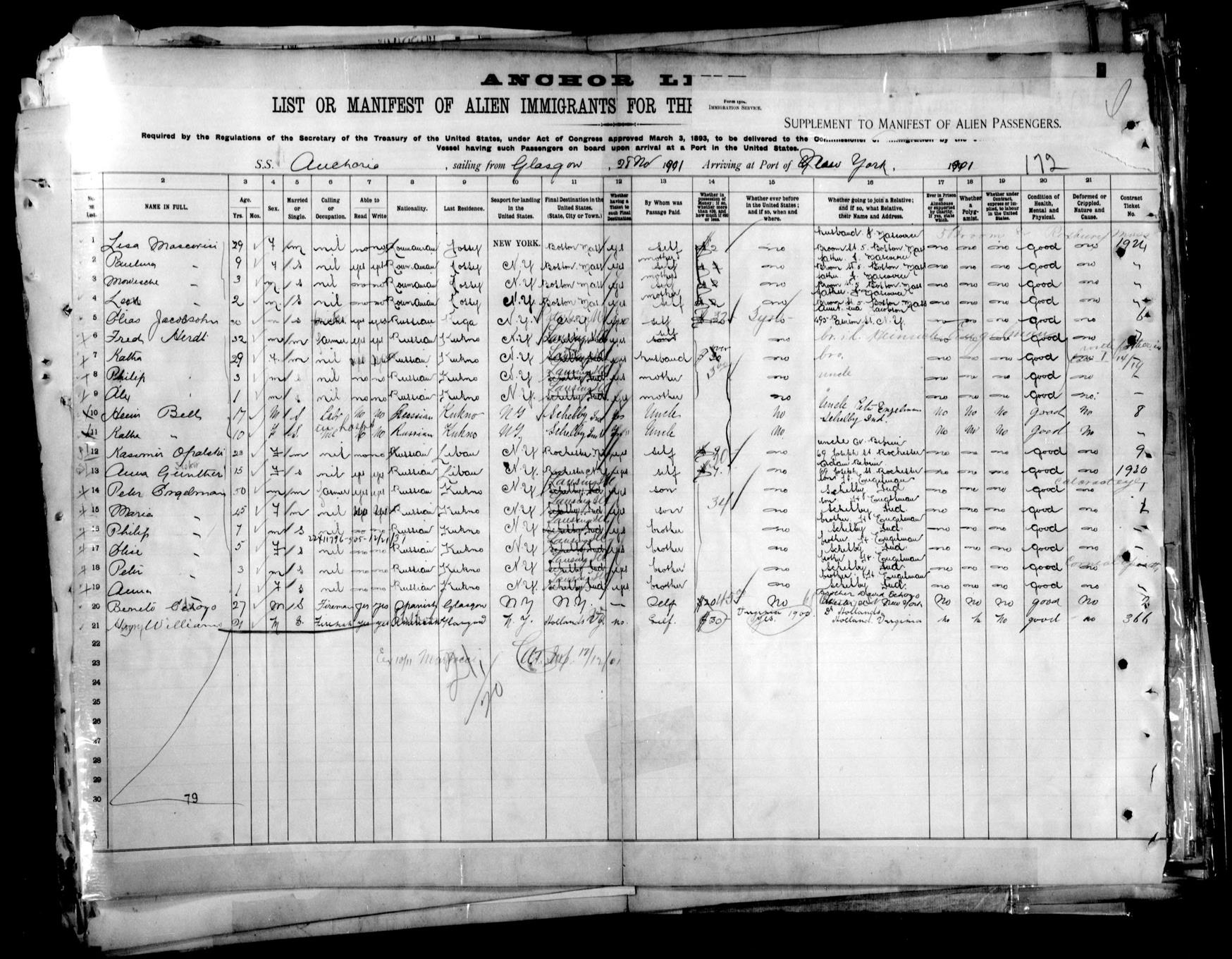 Fred Herdt - New York Passenger Lists, 1820-1957